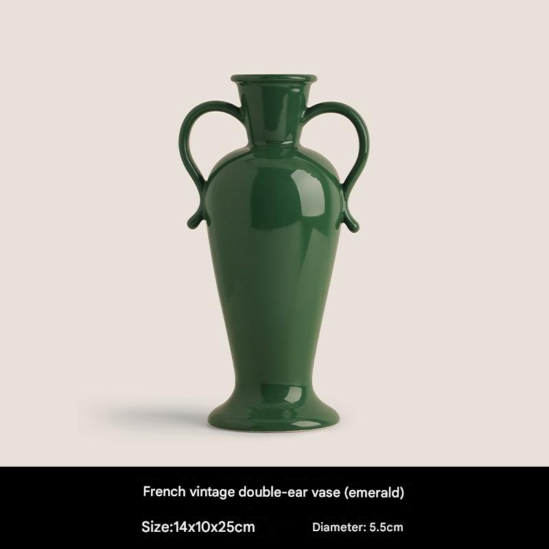 Double handle vase