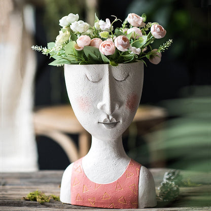 Art Portrait Flower Pot Vase