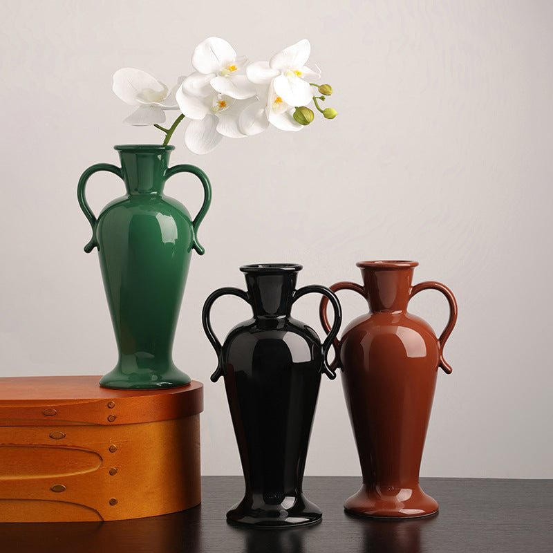 Double handle vase